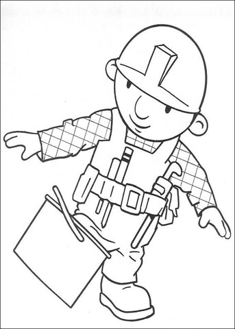 Bob'S Leg Trap In The Pail  Coloring Page